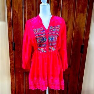 Johnny Was Fuchsia Blouse